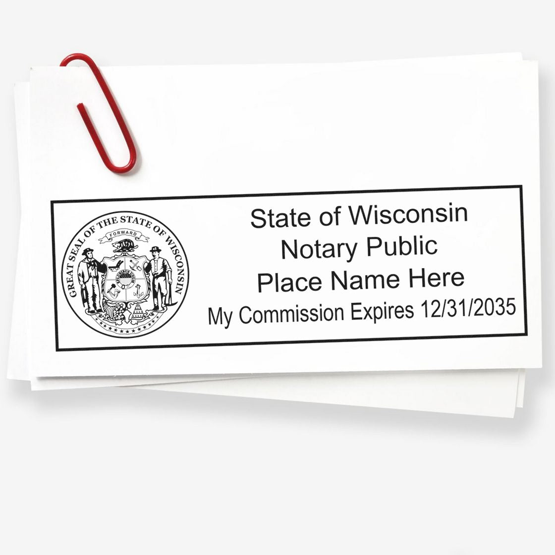 Wisconsin Notary Kit with Notary Slim Stamps - Engineer Seal Stamps