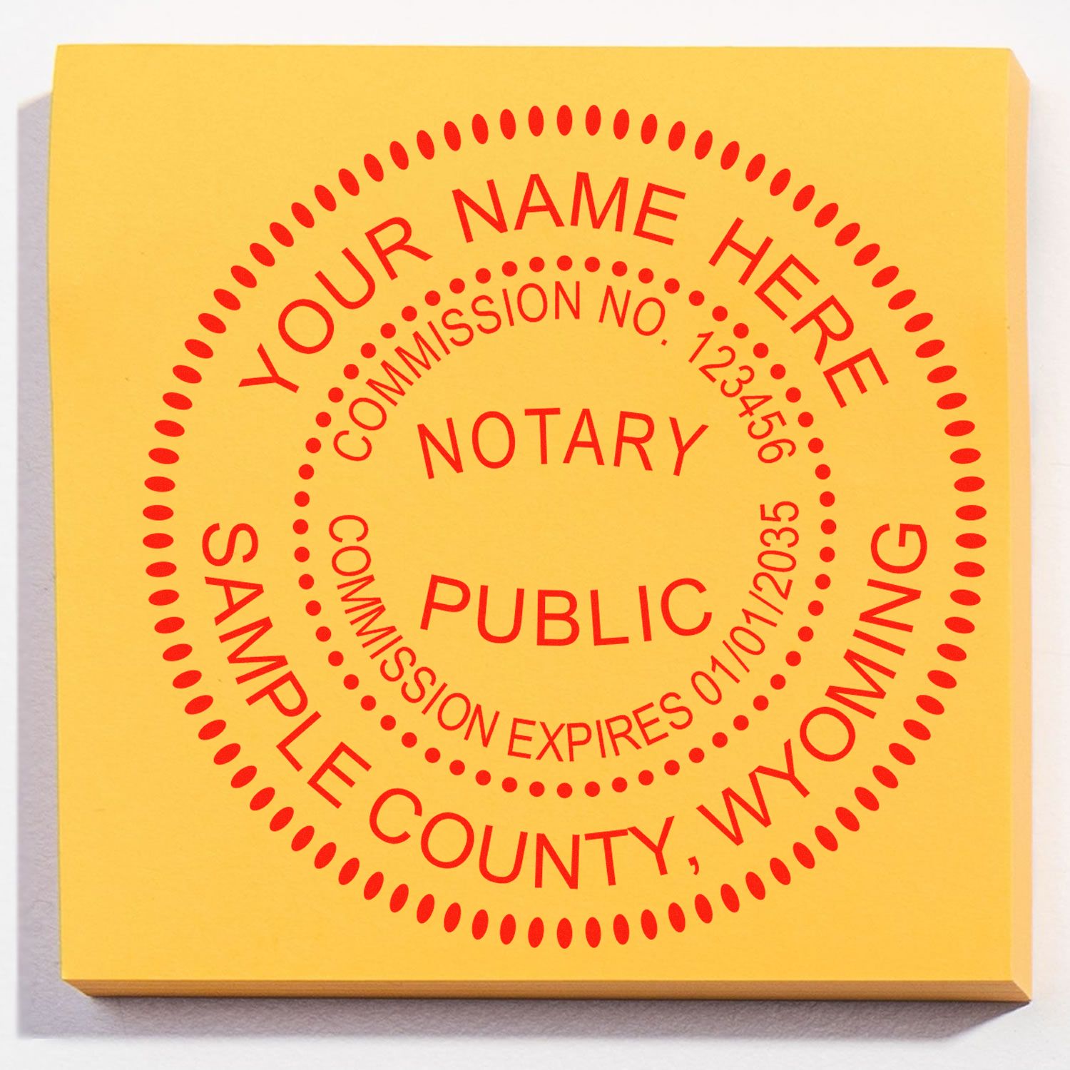 Self Inking Notary Supply Kit for Wyoming - Engineer Seal Stamps