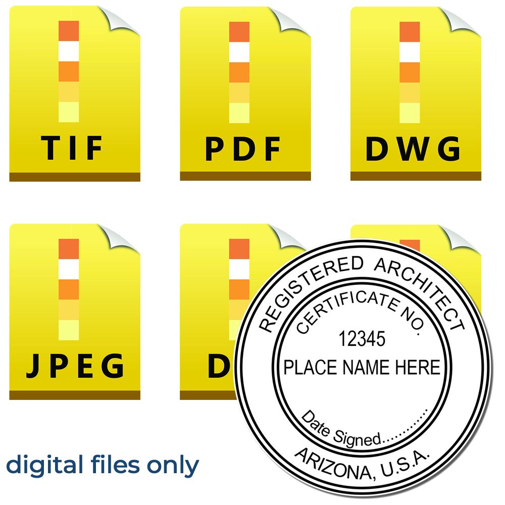 Digital Arizona Architect Stamp, Electronic Seal for Arizona Architect