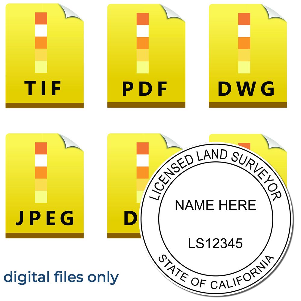 Digital California Land Surveyor Stamp Electronic Seal for California Land Surveyor Main Image