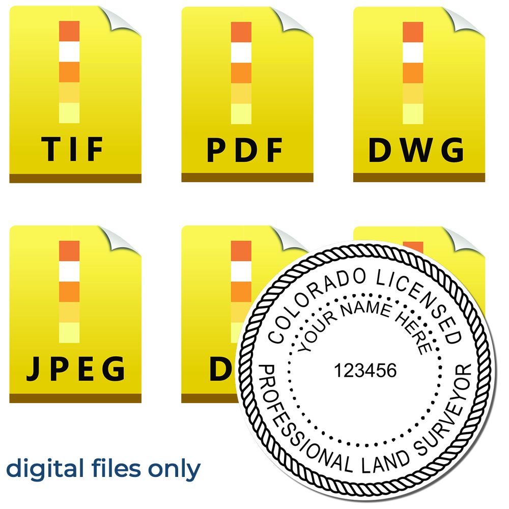 Digital Colorado Land Surveyor Stamp Electronic Seal for Colorado Land Surveyor Main Image