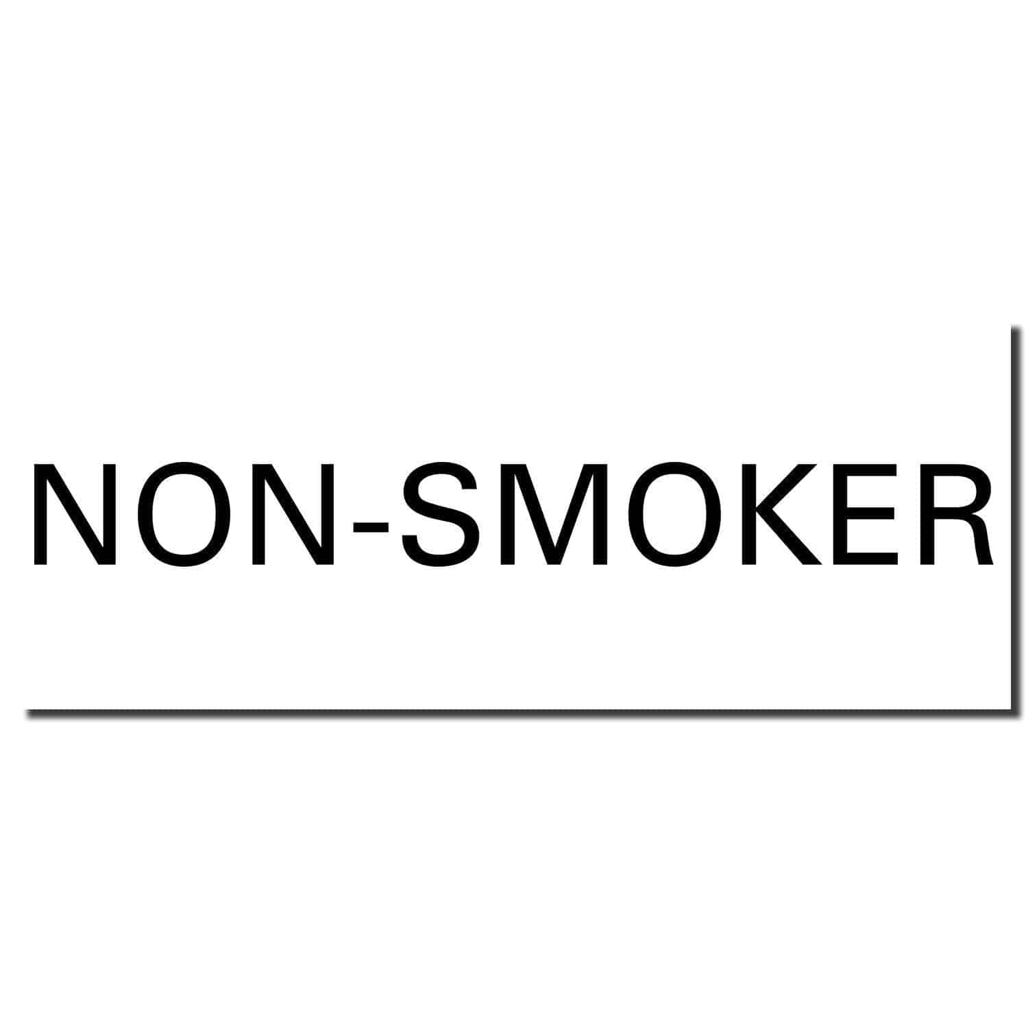 Image of a Large Pre-Inked Non-Smoker Stamp imprint showing the text NON-SMOKER in bold black letters on a white background.