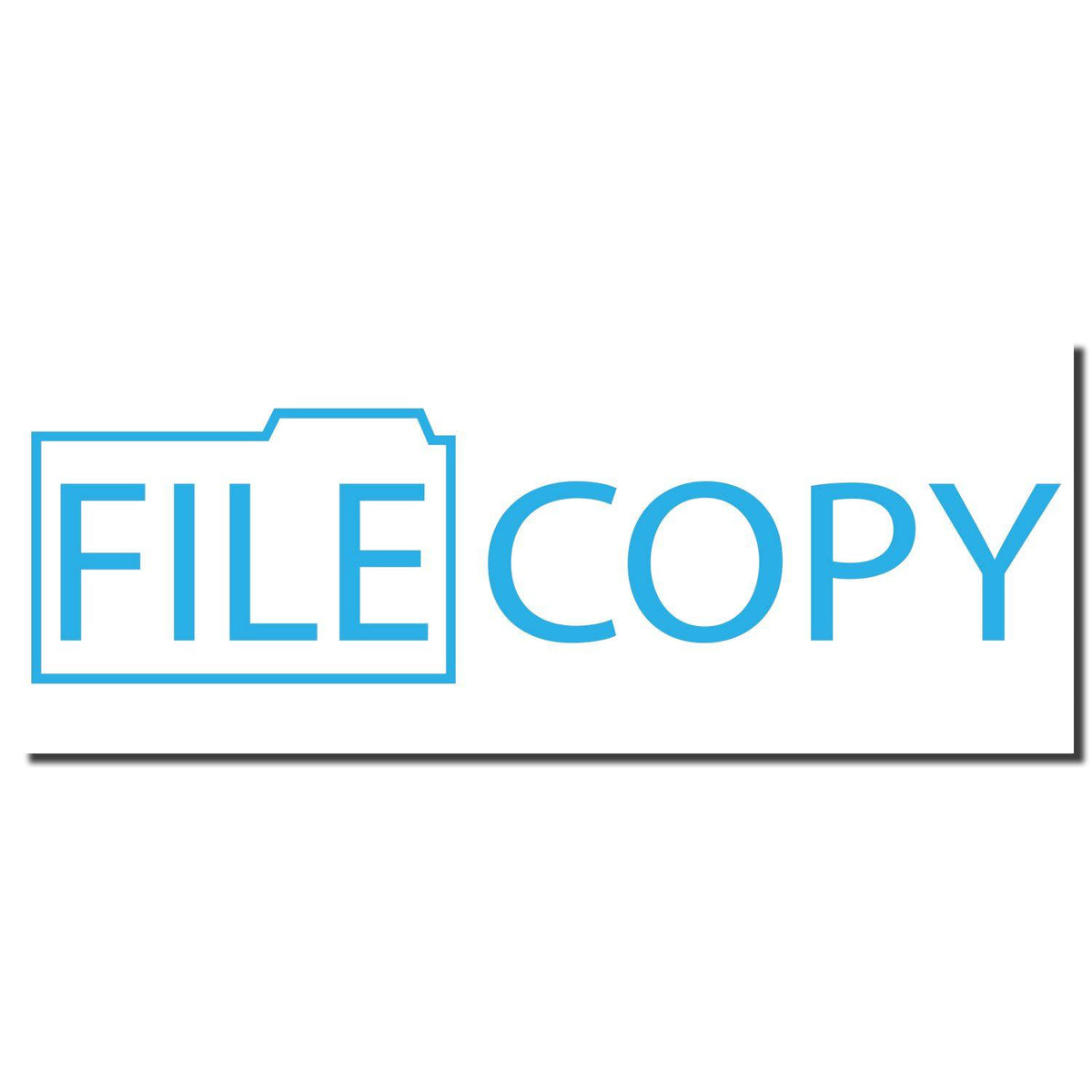 Enlarged Imprint for Blue File Copy Xstamper Stamp
