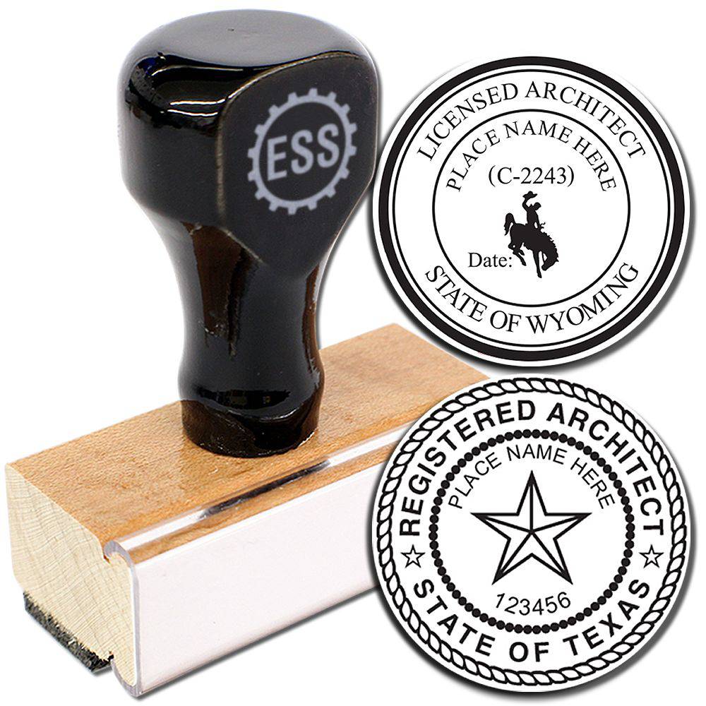 Architect Regular Rubber Stamp of Seal featuring a round design with intricate details, ideal for official documents, professional use, and architectural projects.