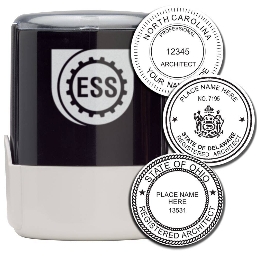 Self-Inking Architect Stamp of Seal featuring a professional design, ideal for architects and engineers, ensuring quick and clear impressions on documents.