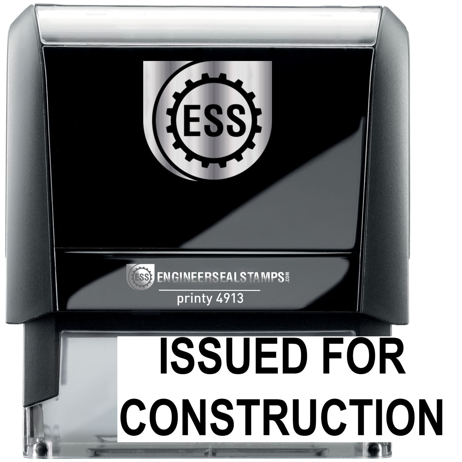 Self Inking Issued for Construction Stamp featuring a durable design, ideal for contractors and builders to mark documents efficiently and professionally.