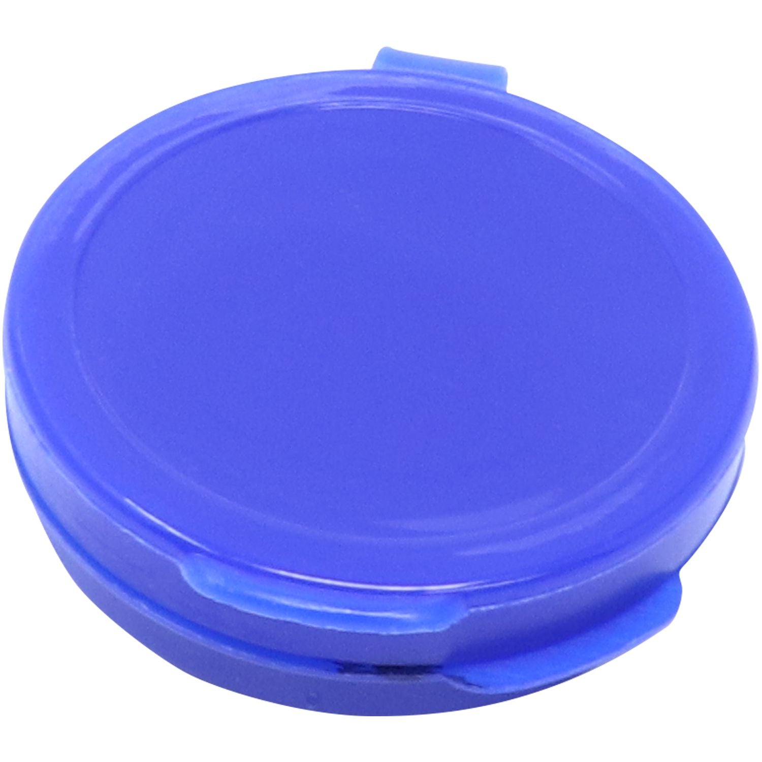 Blue Notary Fingerprint Pad with a round, compact design, ideal for capturing clear fingerprints for notary and official documents.