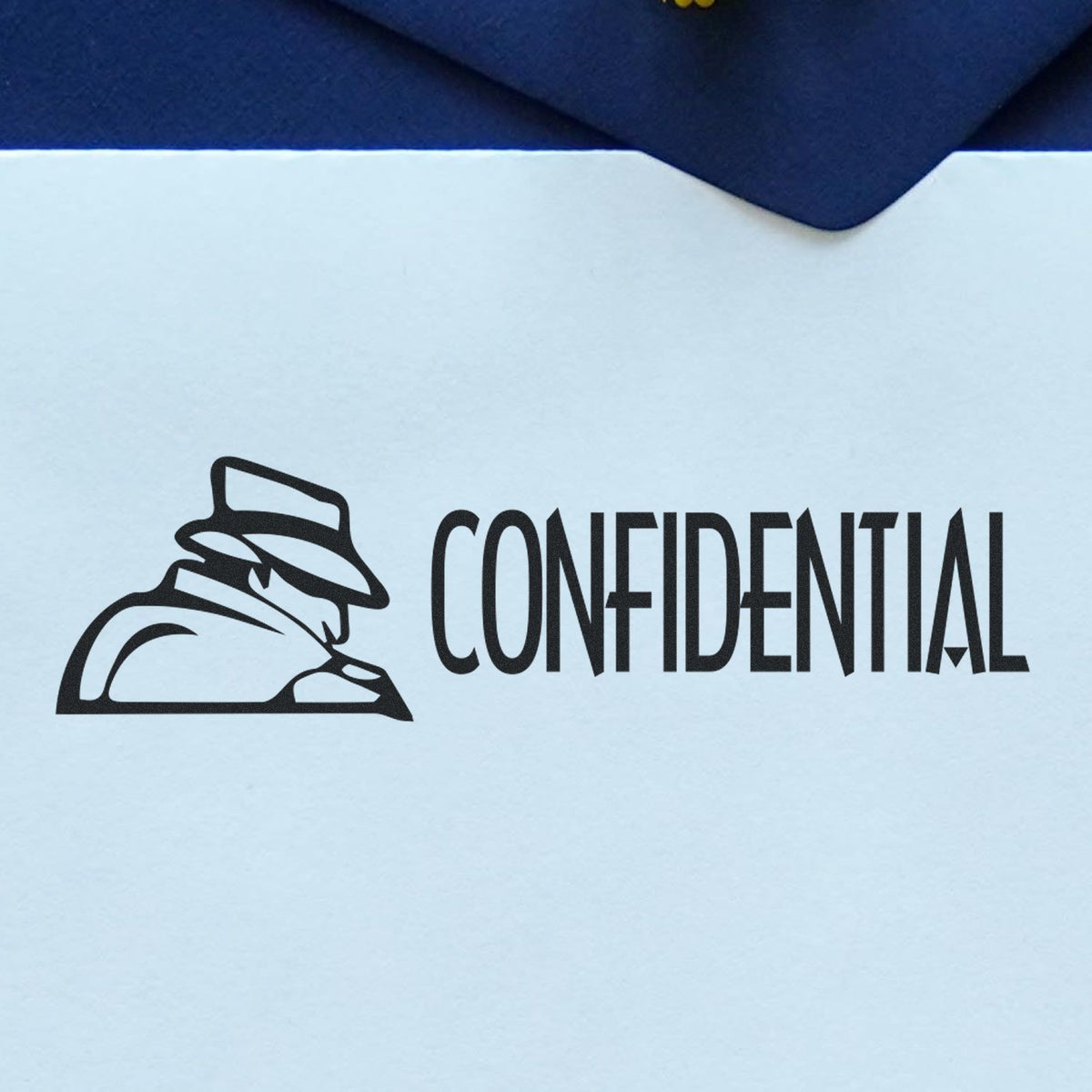 Slim Pre-Inked Confidential with Logo Stamp Lifestyle Photo