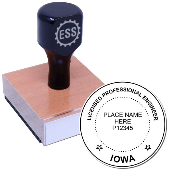 Iowa Professional Engineer Seal Stamp IA PE Stamp ESS