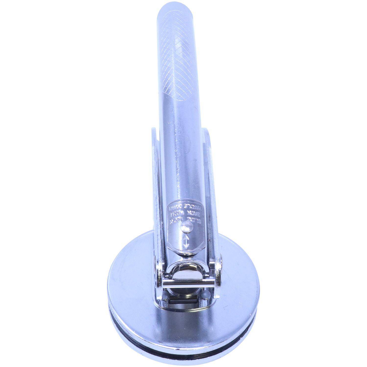 Architect Handheld Seal Embosser with a sleek, metallic design, featuring a long handle and a circular base for creating embossed imprints. The embosser is shown from an angled front view.