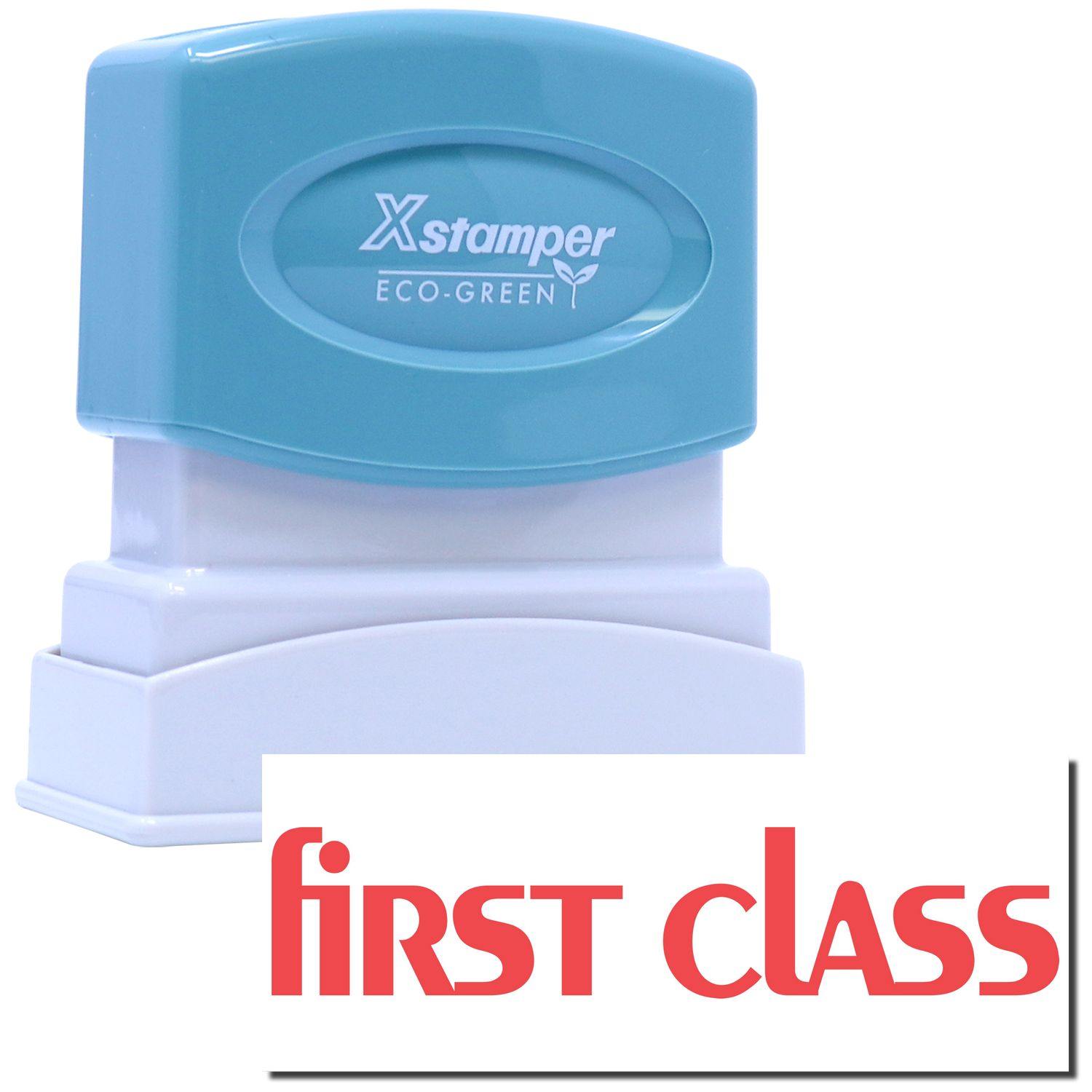 Bold Red First Class Xstamper Stamp Main Image