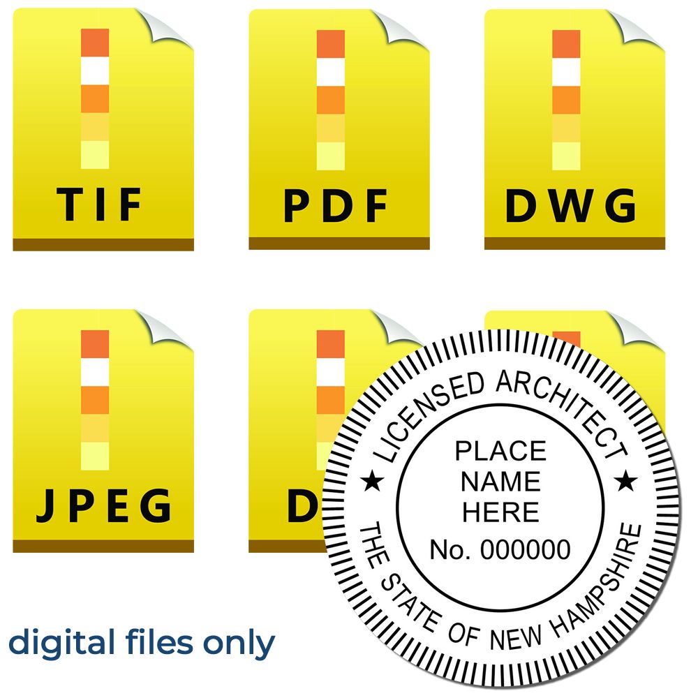 Digital New Hampshire Architect Stamp, Electronic Seal for New Hampshire Architect Main Image