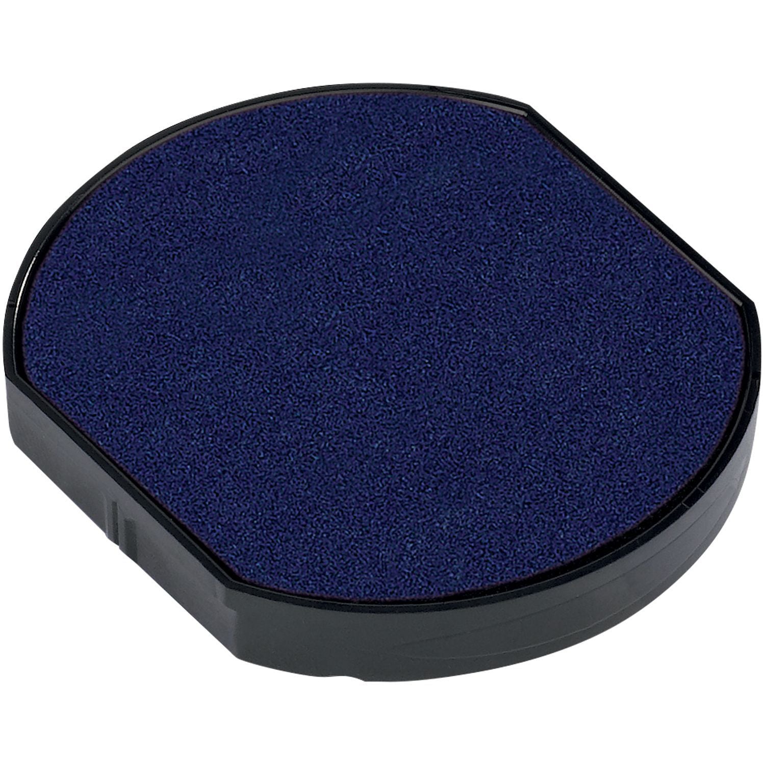 One Color Replacement Ink Pad for 46040 Trodat Stamp in purple, shown in a round shape with a black plastic casing.