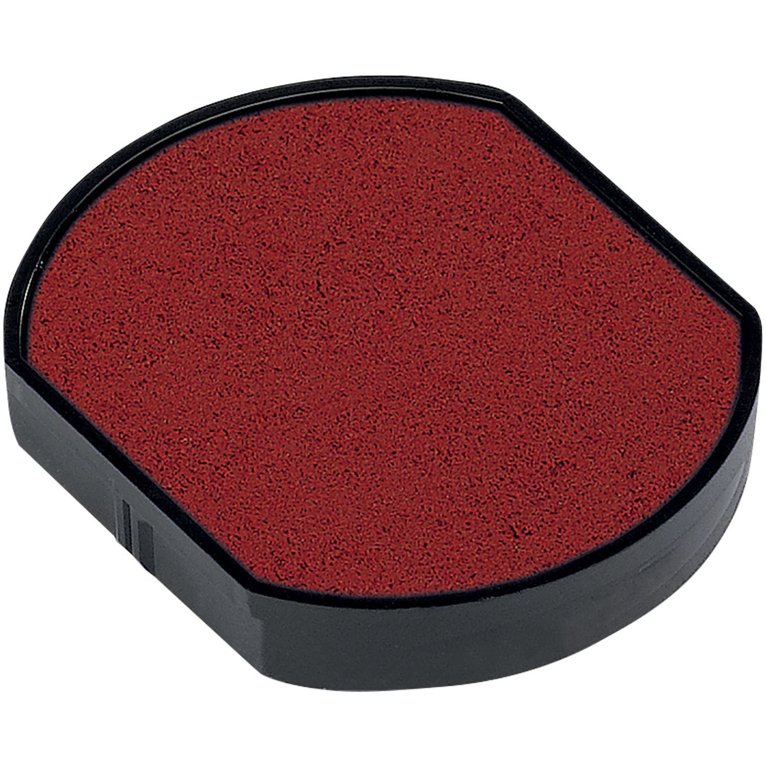 Red One Color Replacement Ink Pad for 46040 Trodat Stamp, shown in a black plastic casing, suitable for office and personal use.