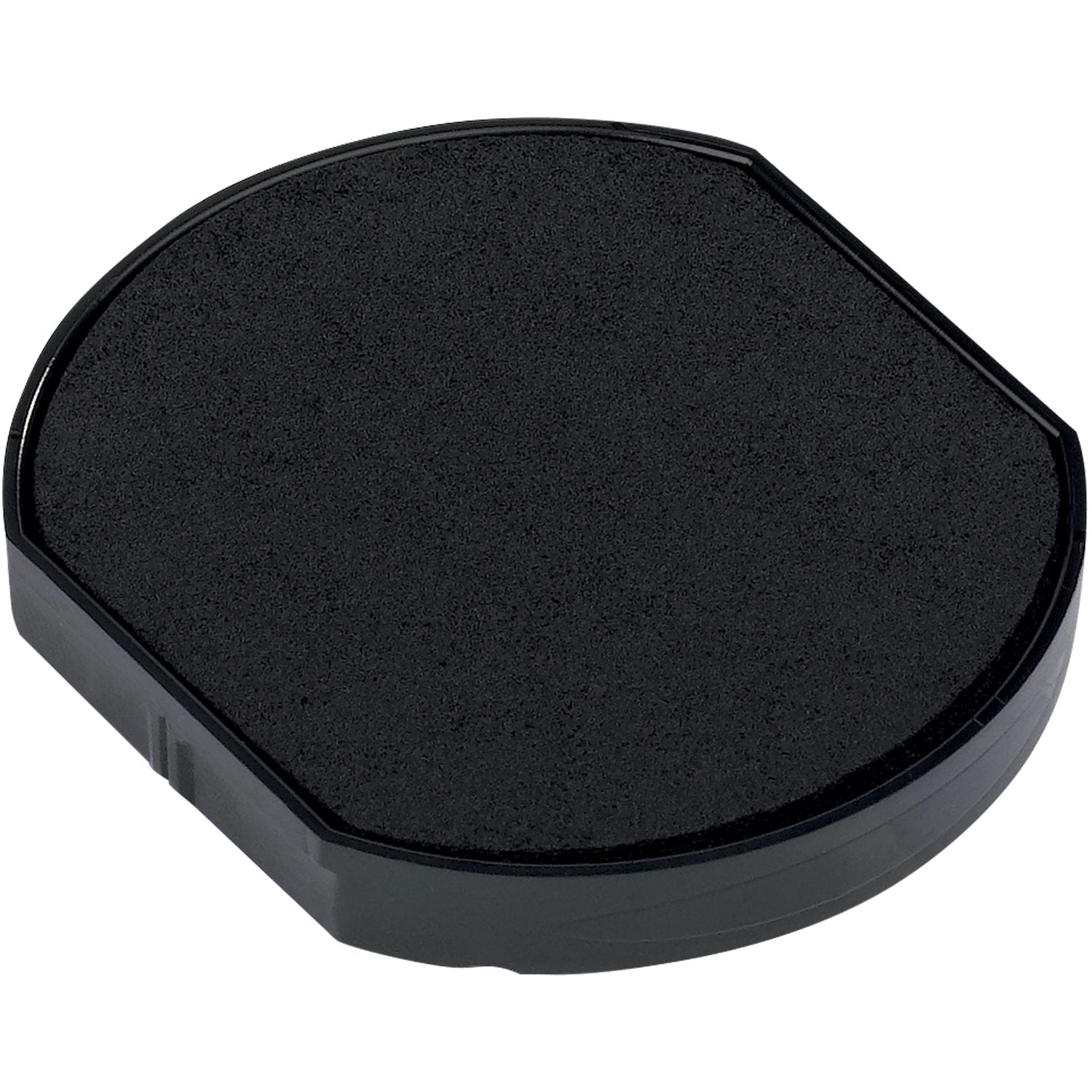 One Color Replacement Ink Pad for 46130 Trodat Stamp in black, shown in a close-up image with a black ink surface and a plastic casing.