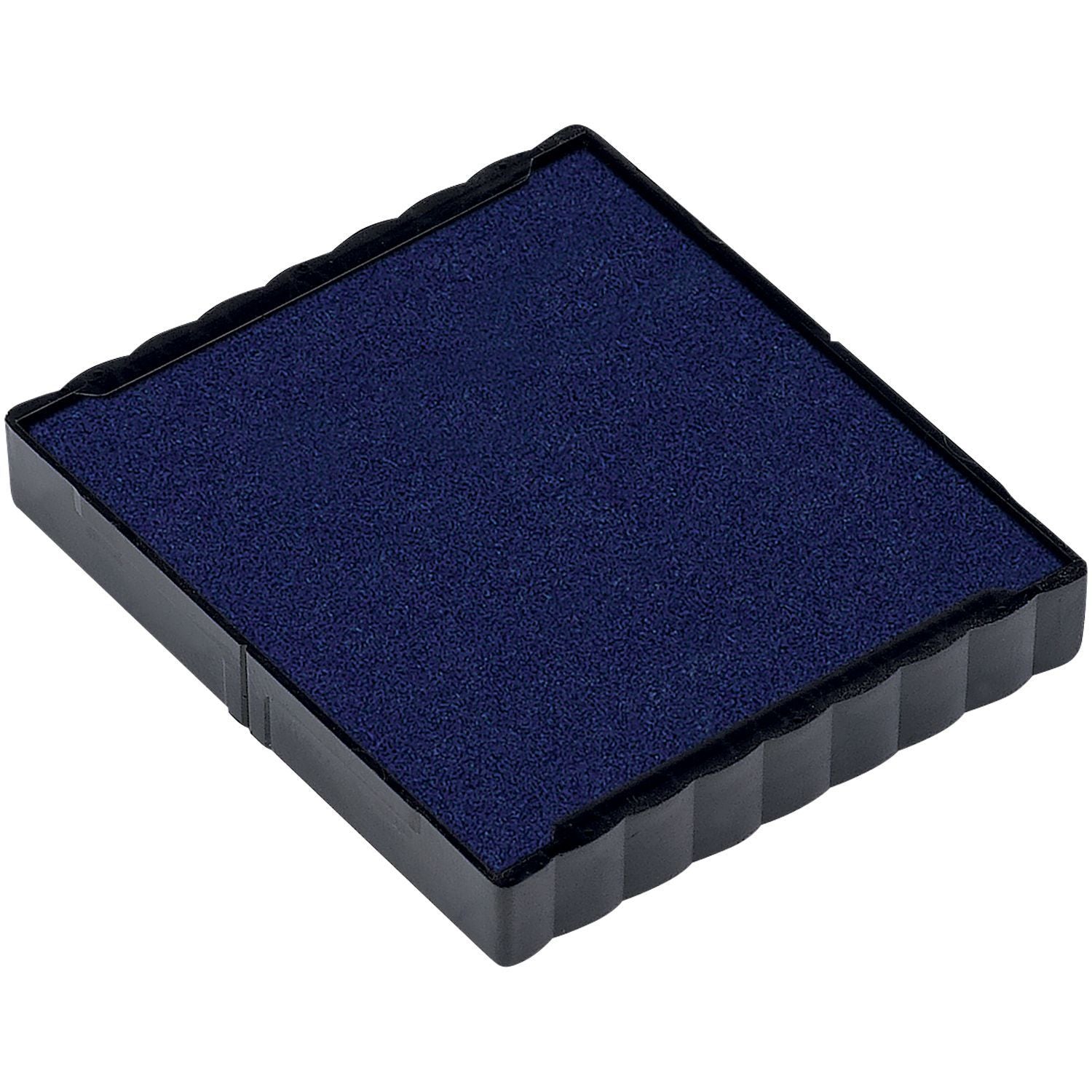 One Color Replacement Ink Pad for 43132 Trodat Stamp, shown in blue, with a black plastic casing, suitable for office use.