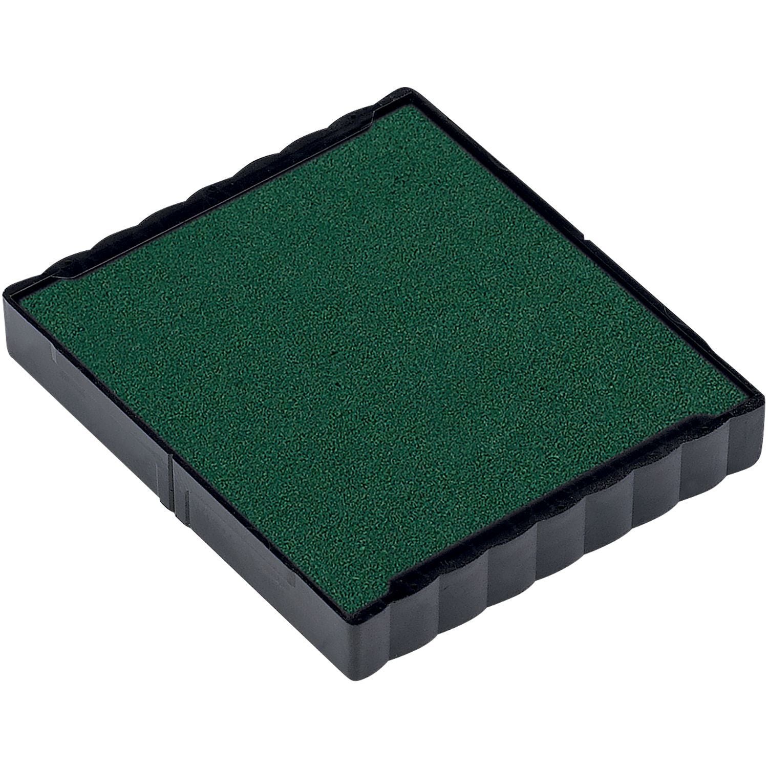 One Color Replacement Ink Pad for 43132 Trodat Stamp, green ink pad in a black plastic casing, shown on a white background.
