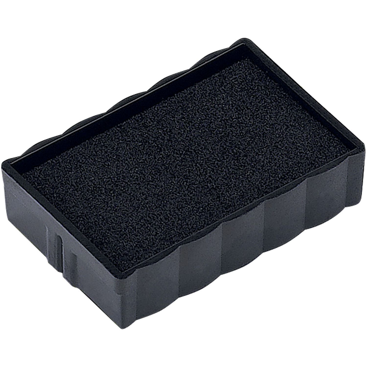 One Color Replacement Ink Pad for 4810 and 4850 Trodat Stamps, black rectangular ink pad with textured surface and ridged sides.