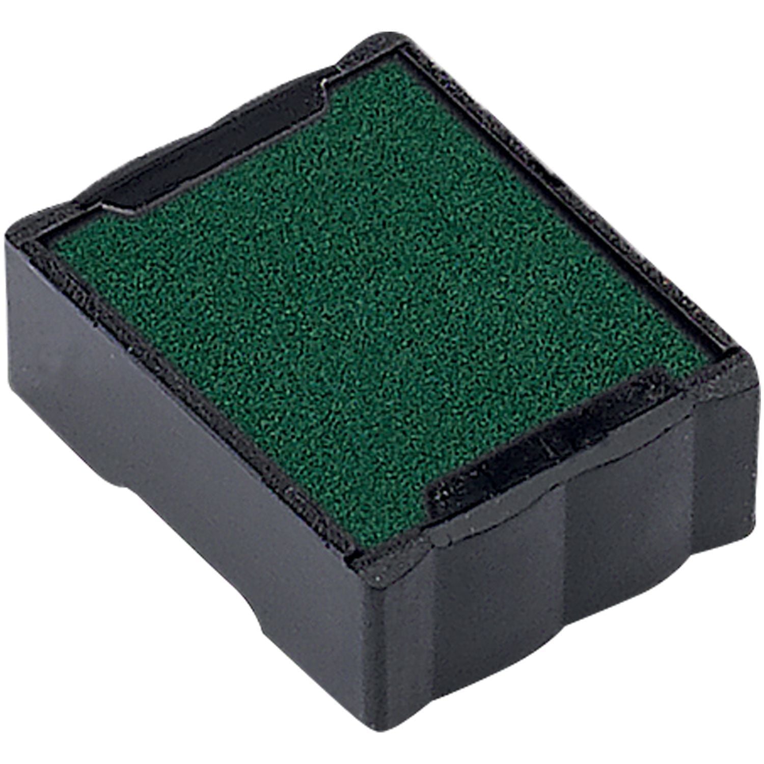 Green One Color Replacement Ink Pad for 4921 Trodat Stamp, shown in a black plastic casing, designed for use with Trodat self-inking stamps.