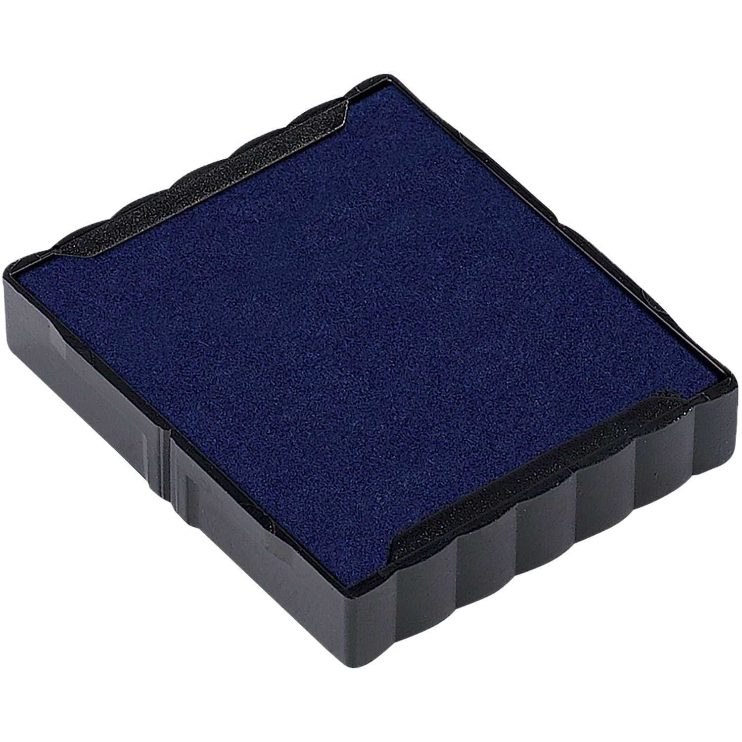 One Color Replacement Ink Pad for 4923 Trodat Stamp in blue, shown in a black plastic casing, ready for use.