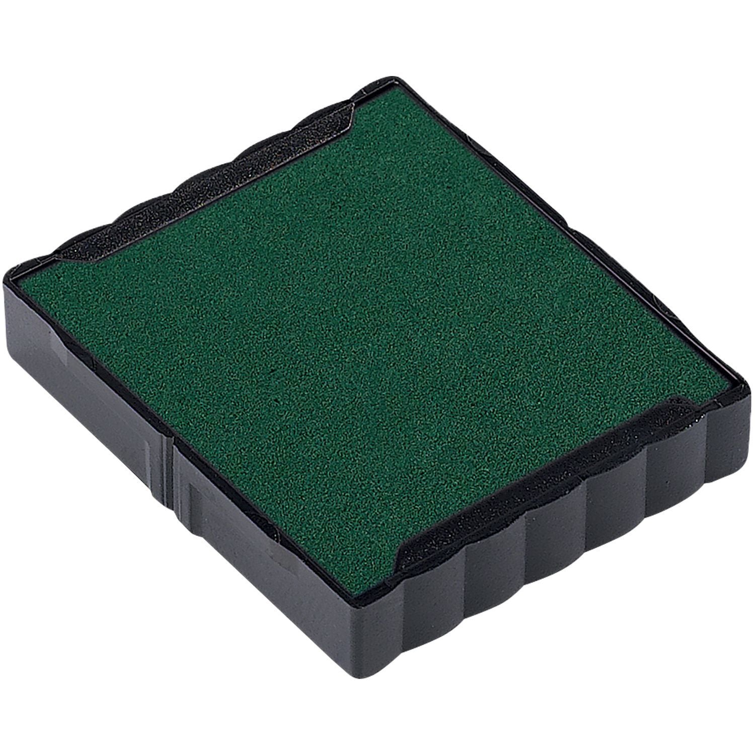 One Color Replacement Ink Pad for 4923 Trodat Stamp in green, featuring a rectangular shape with a black plastic casing.