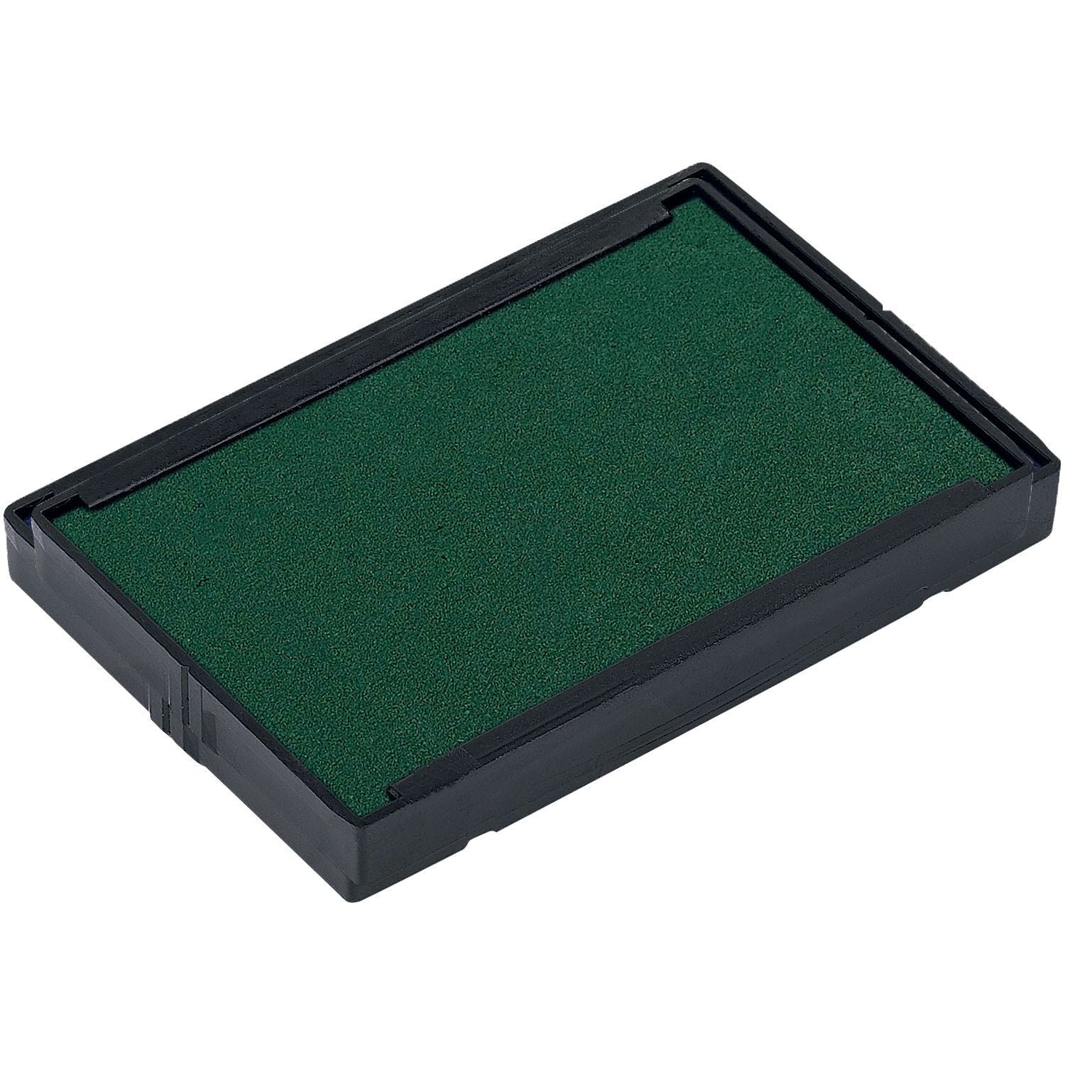 Green One Color Replacement Ink Pad for 4928 Trodat Stamp in a black plastic casing, shown against a white background.