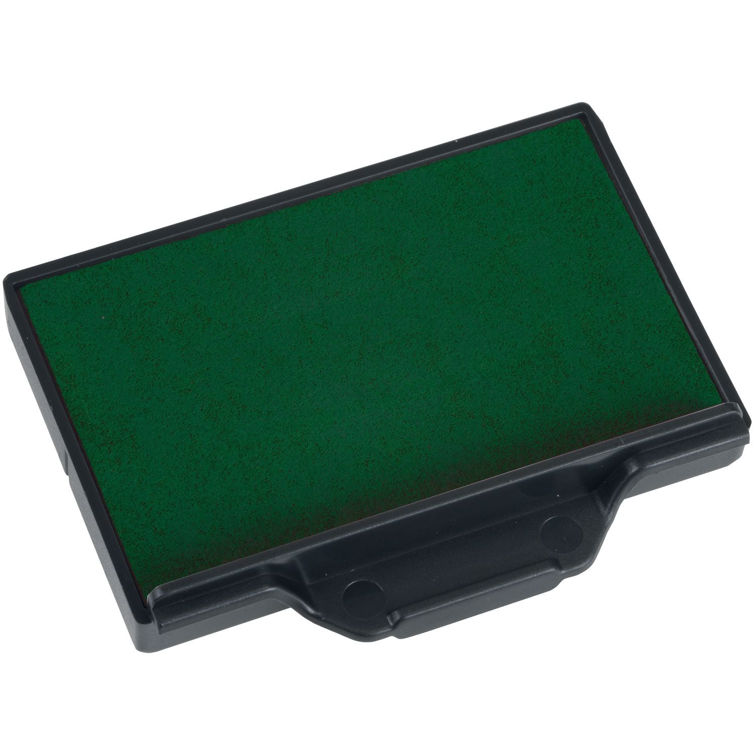 Green One Color Replacement Ink Pad for 5118, 5204, 5206, 5460, 5558, 5558-PL, 55510, 55510-PL Trodat Stamps in a black plastic case.