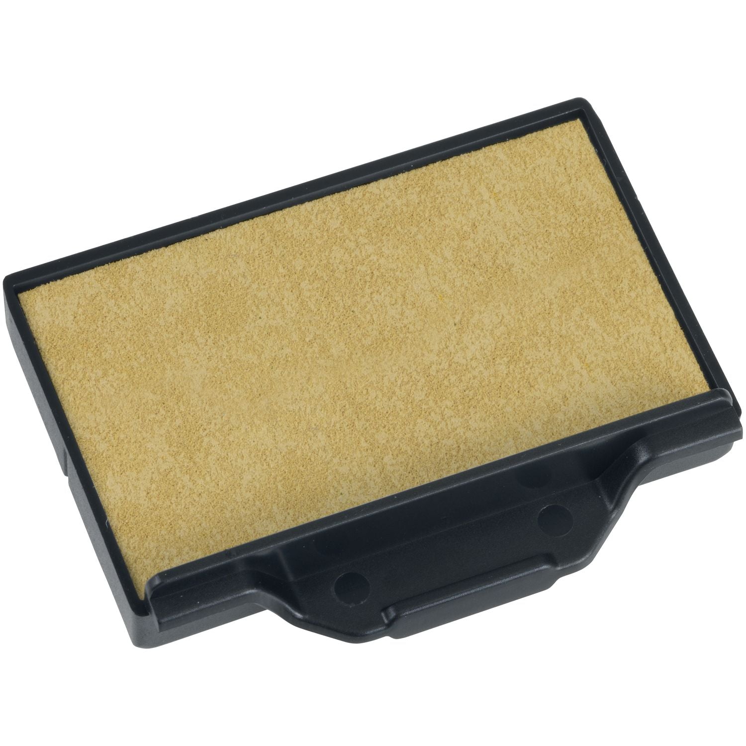 One Color Replacement Ink Pad for 5203 and 5440 Trodat Stamps, shown in a rectangular shape with a black plastic frame and beige ink surface.
