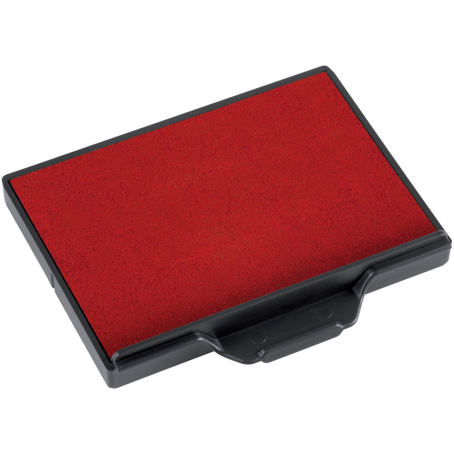 One Color Replacement Ink Pad for 5208 and 5480 Trodat Stamps, red ink pad in a black plastic casing.