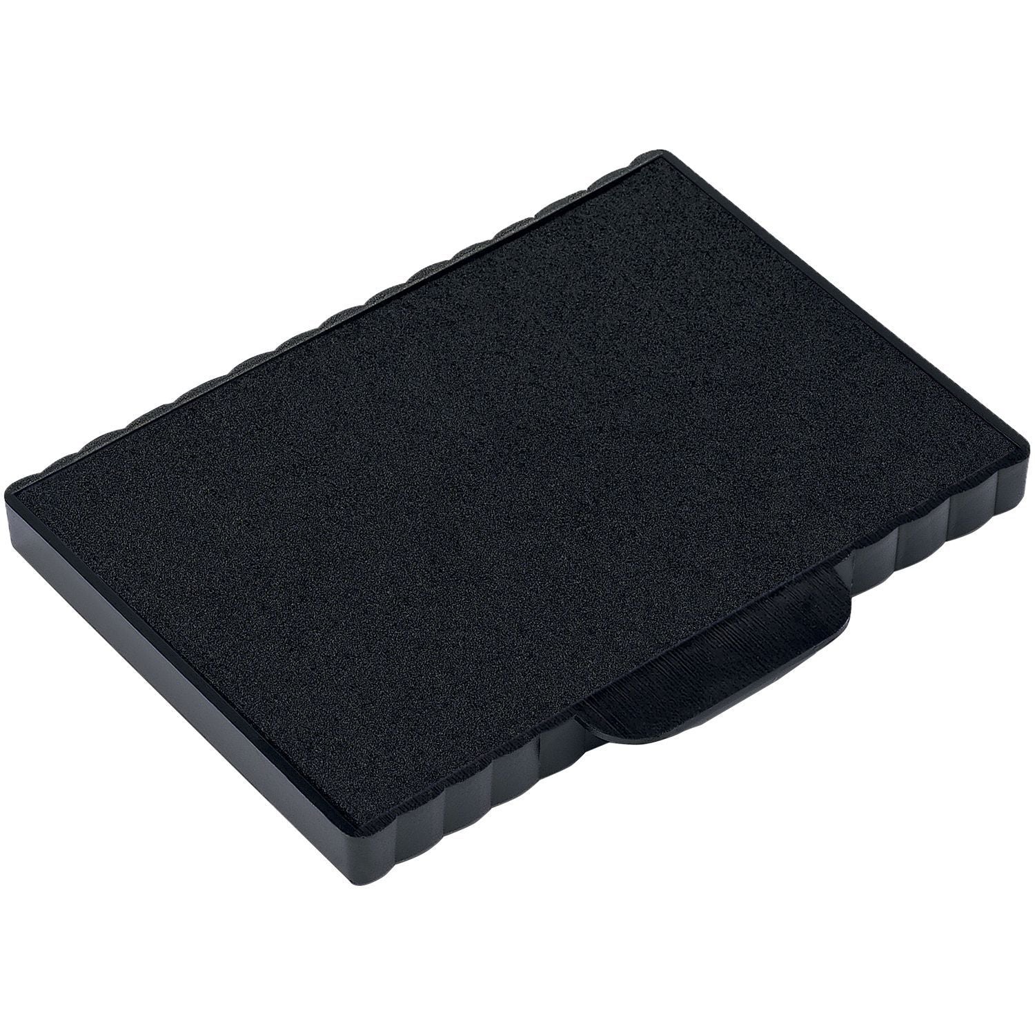 One Color Replacement Ink Pad for 5211, 54110, 54510 Trodat Stamps, black rectangular pad with a textured surface and a pull tab.