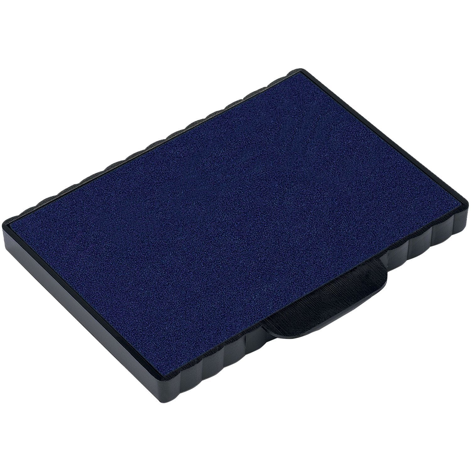 One Color Replacement Ink Pad for 5211, 54110, 54510 Trodat Stamps in blue, shown in a rectangular shape with a black plastic frame.