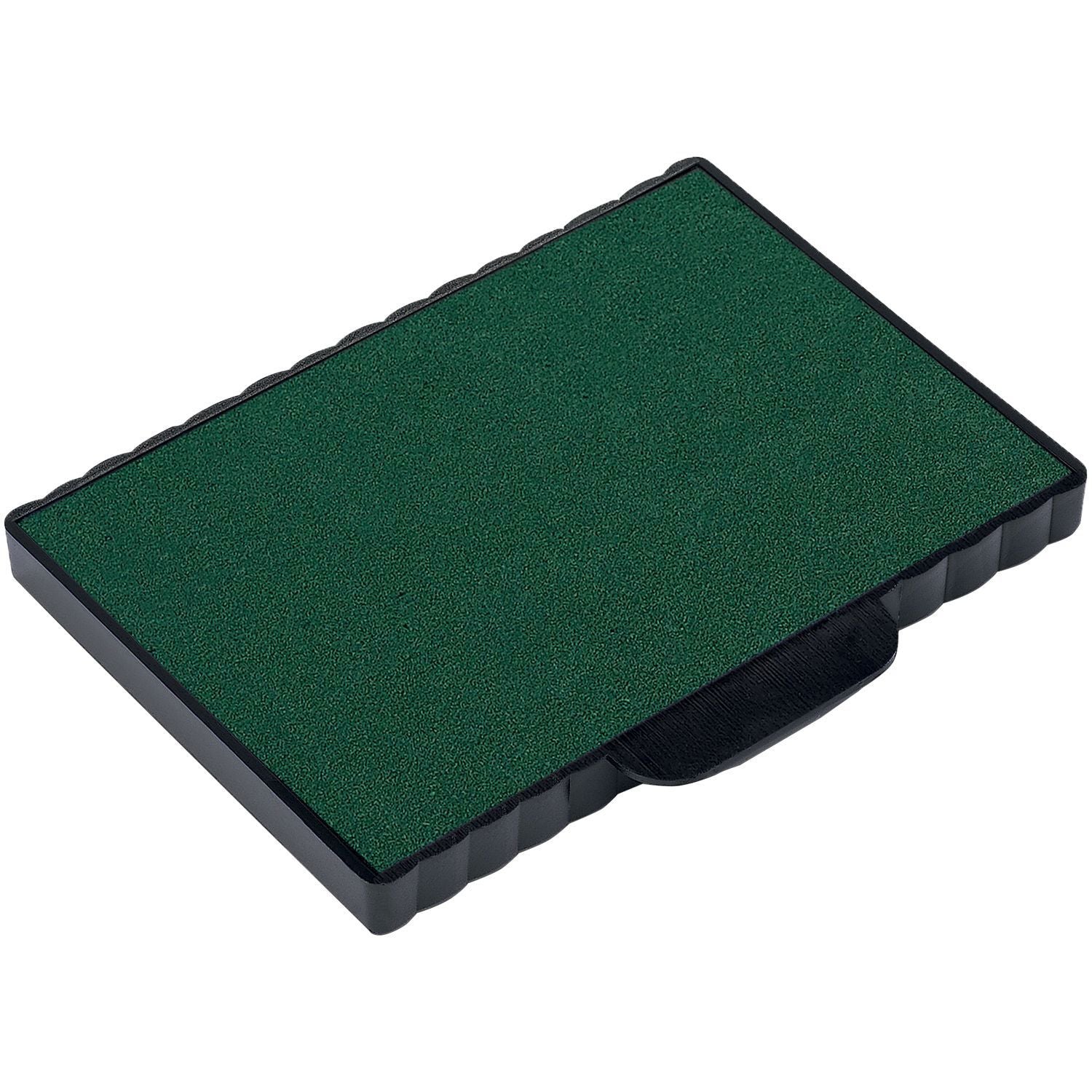 Green One Color Replacement Ink Pad for 5211, 54110, 54510 Trodat Stamps, rectangular with a black plastic base and textured surface.