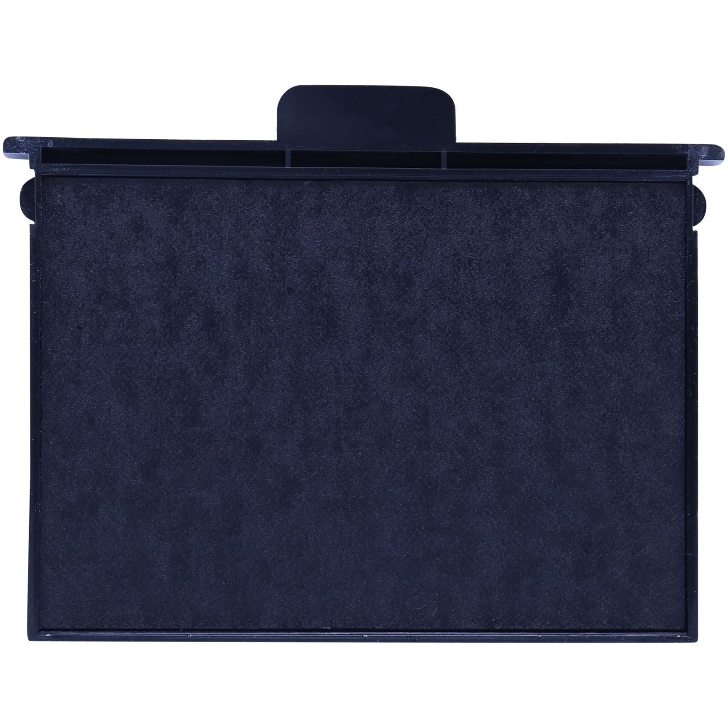 One Color Replacement Ink Pad for HM-6014 & HM-6114 Stamp in black, shown in a rectangular shape with a smooth surface.