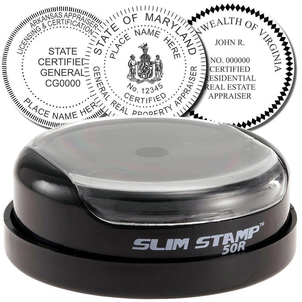 Real Estate Appraiser Slim Pre Inked Rubber Stamp of Seal - Engineer Seal Stamps - Stamp Type_Pre-Inked, Type of Use_Professional