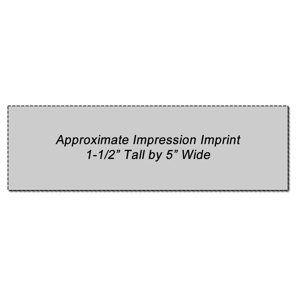 Impression Area for Regular Rubber Stamp Size 1-1/2 x 5