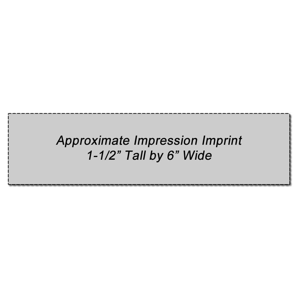 Impression Area for Regular Rubber Stamp Size 1-1/2 x 6