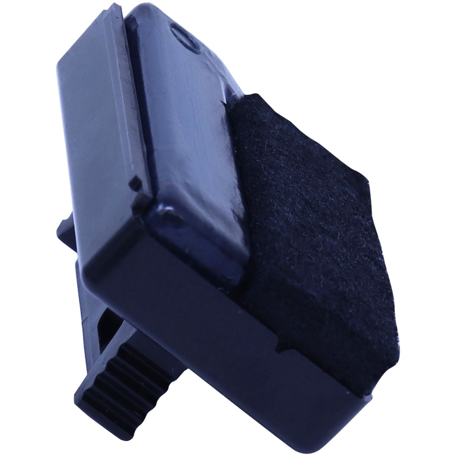 Replacement Pad for Reiner Type 1 Machines, black, side view showing the pad and plastic casing.