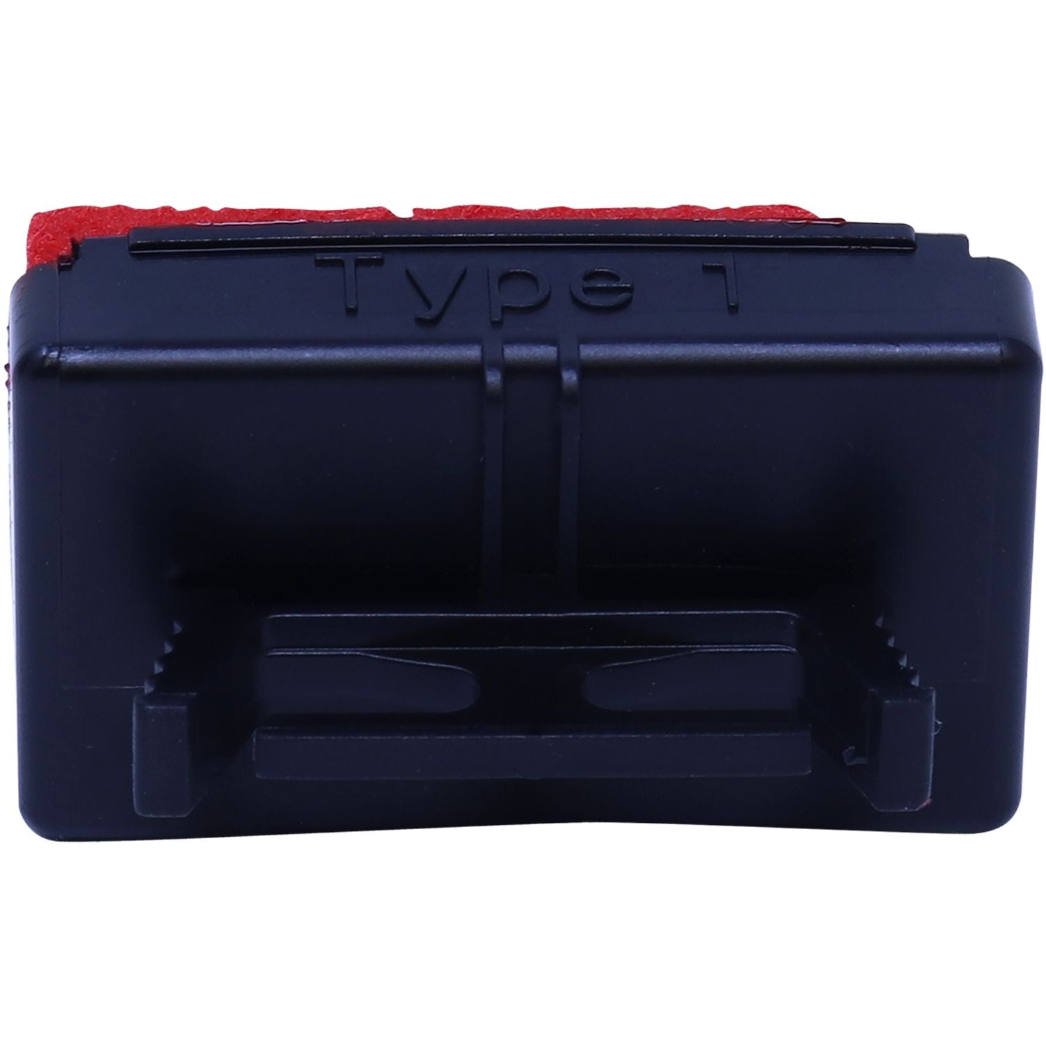 Replacement Pad for Reiner Type 1 Machines, black casing with red pad, shown from the back view.