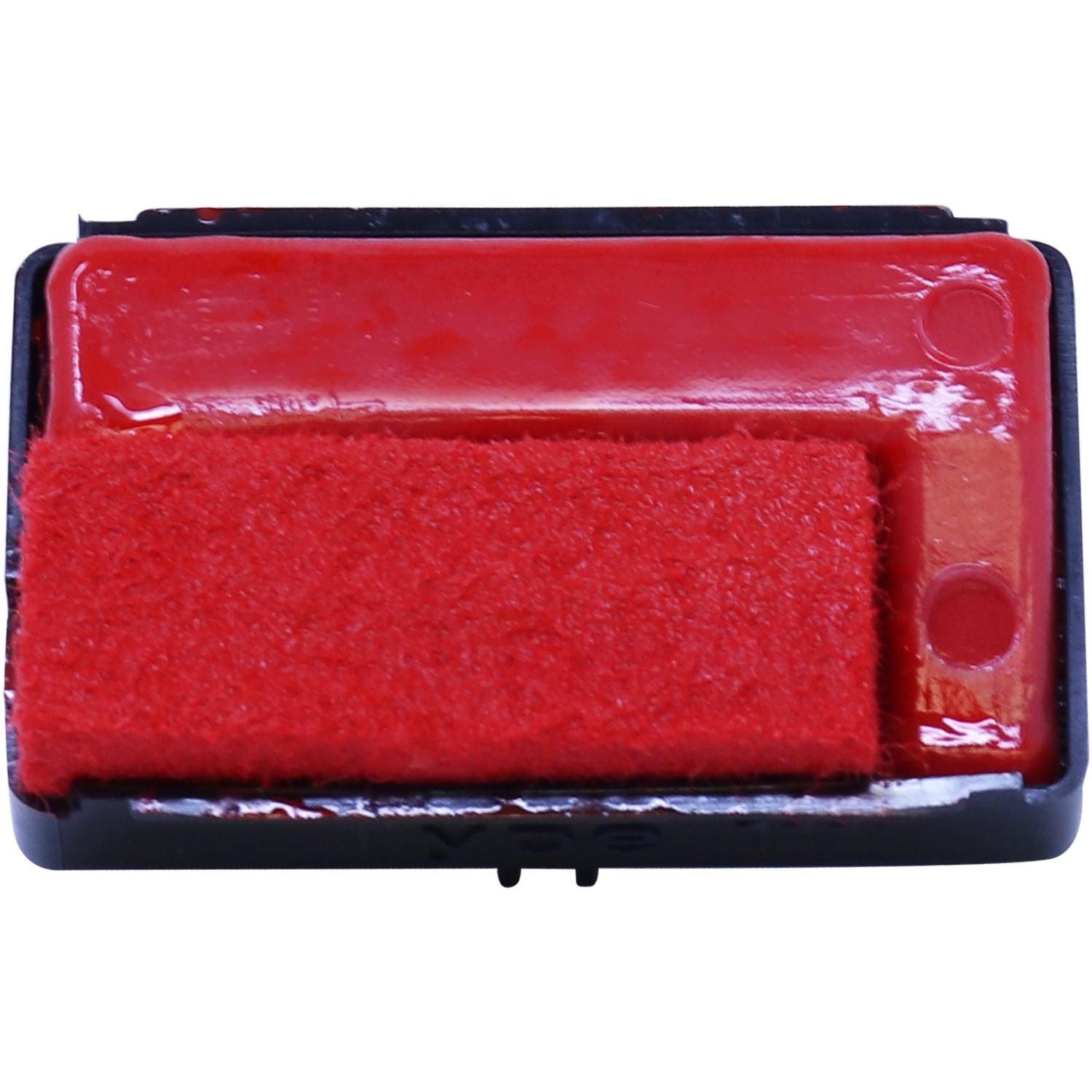 Replacement Pad for Reiner Type 1 Machines, red ink pad with felt surface, front view.