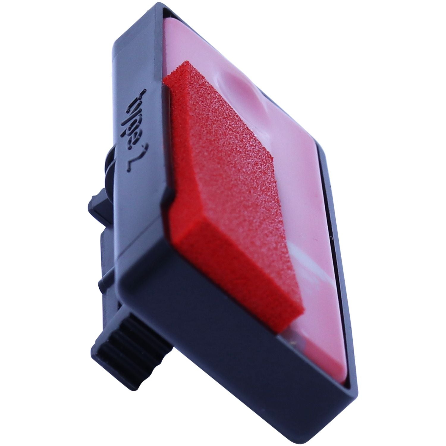Replacement Ink Pad for Reiner Type 2 Machines, red, side view showing the ink pad and black plastic casing.
