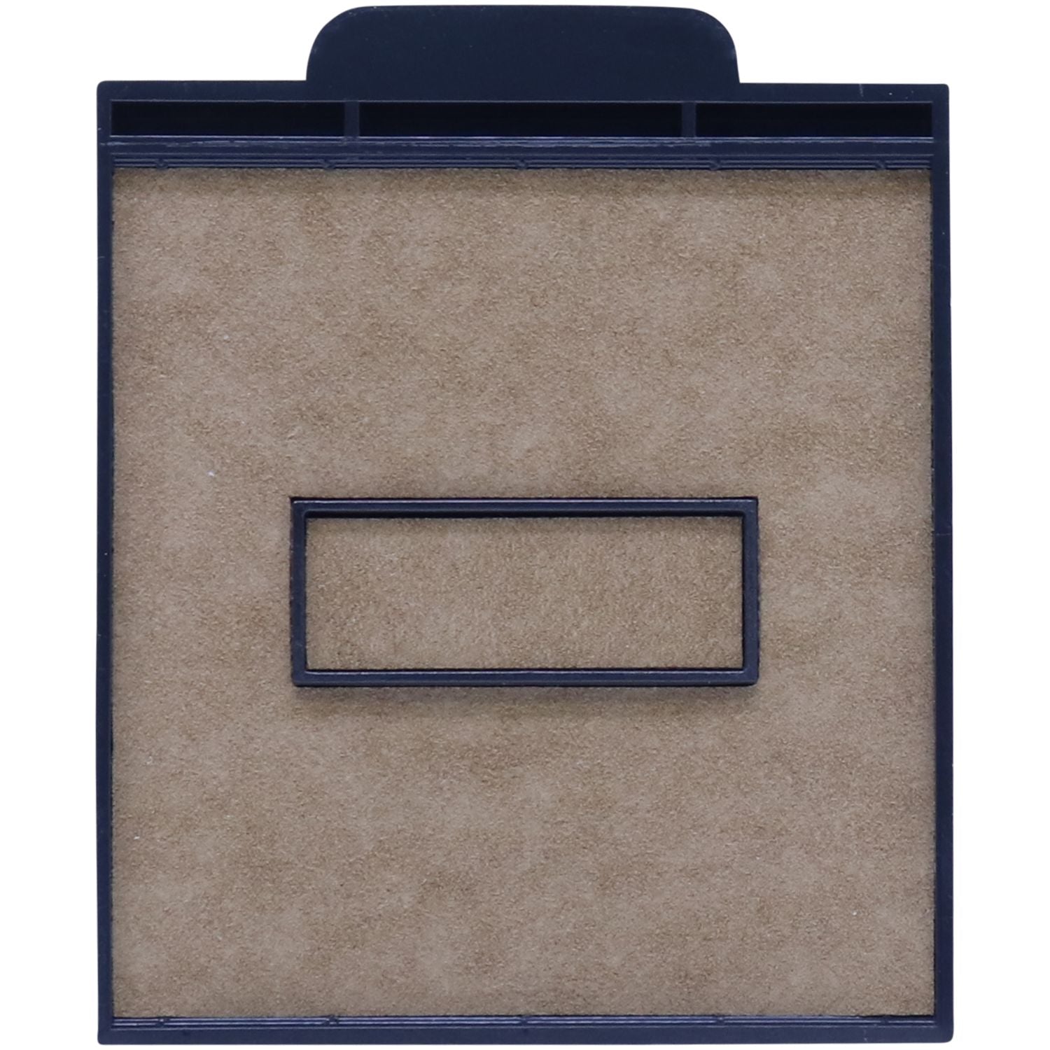 Two Color Replacement Ink Pad for HM-6109 Stamp, featuring a rectangular design with a beige and black color scheme.