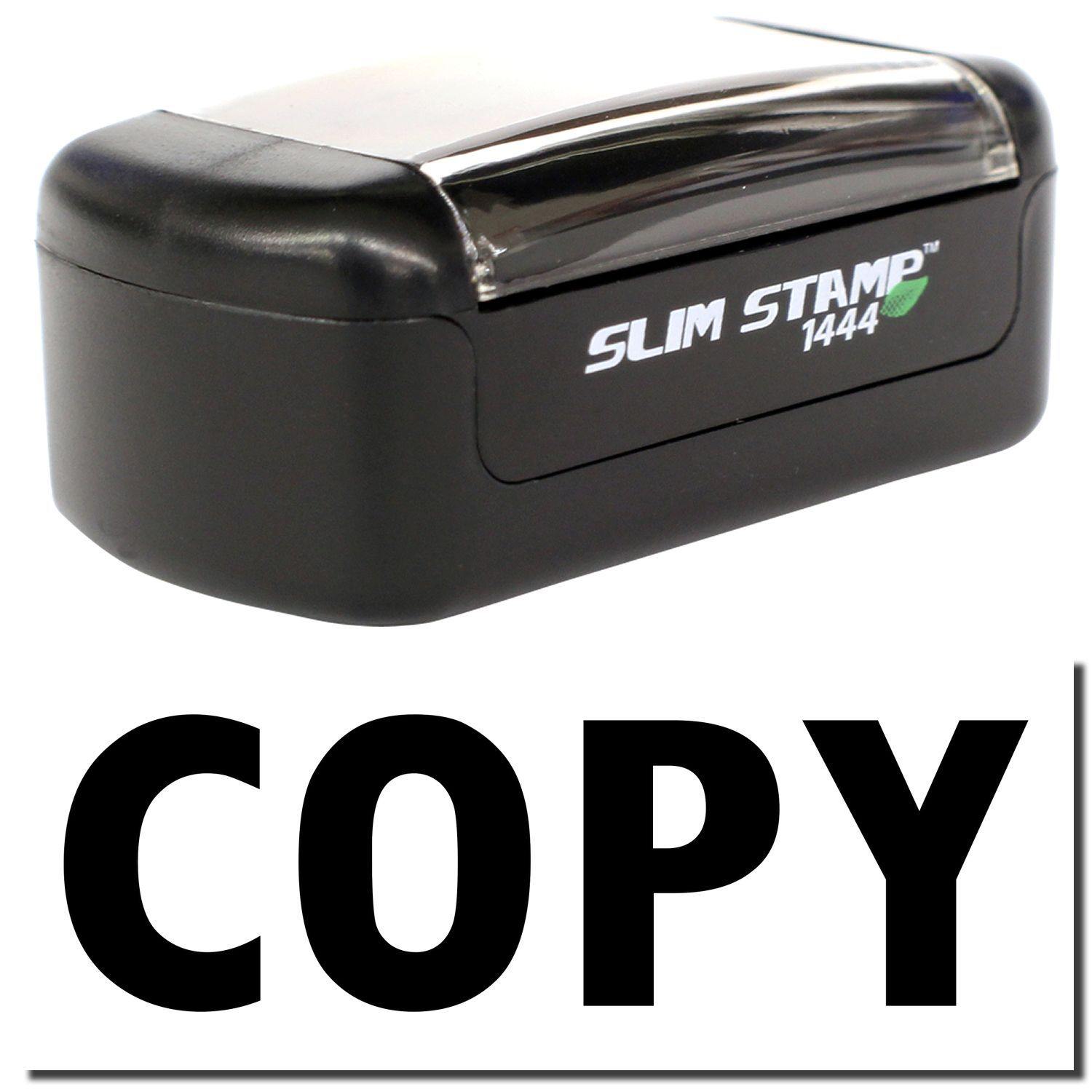 A stock office pre-inked stamp with a stamped image showing how the text "COPY" is displayed after stamping.