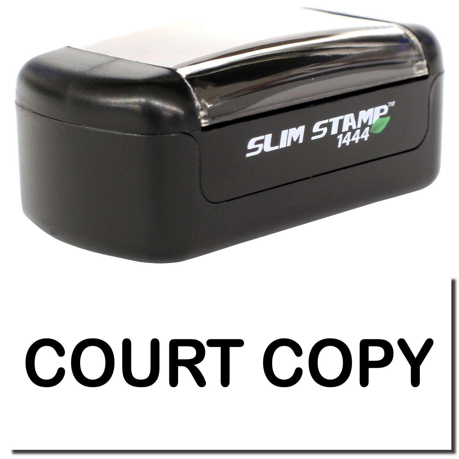 A stock office pre-inked stamp with a stamped image showing how the text "COURT COPY" is displayed after stamping.
