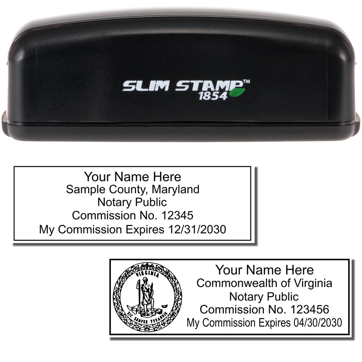 Slim Pre-Inked State Seal Notary Stamp Main Image
