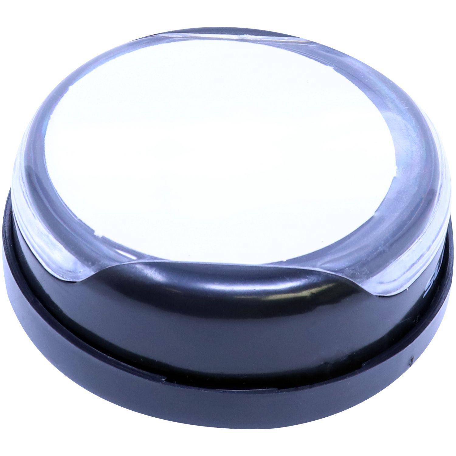 Architect Slim Pre-Inked Rubber Stamp of Seal, featuring a sleek, round design with a black base and a clear top cover, shown from a top-back-side angle.