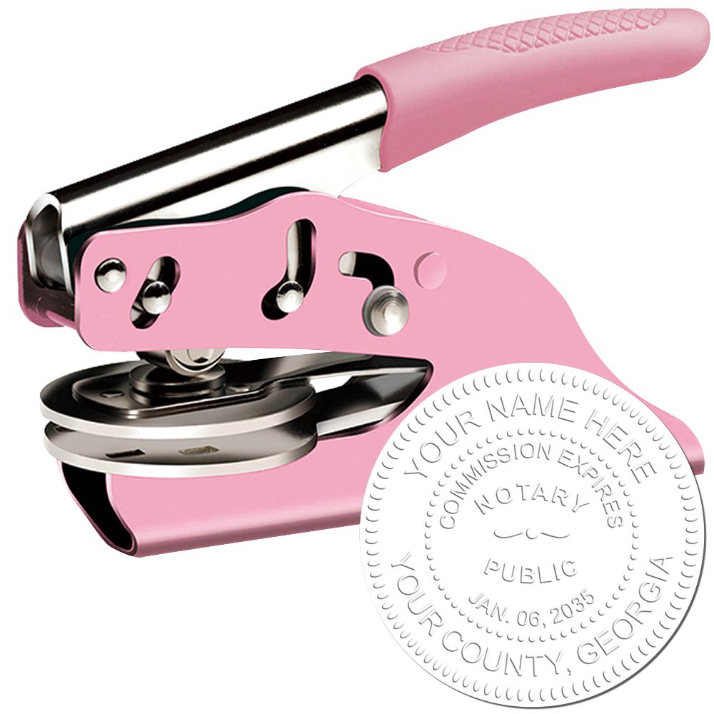 The main image for the Soft Seal Georgia Notary Seal depicting a sample of the imprint and electronic files