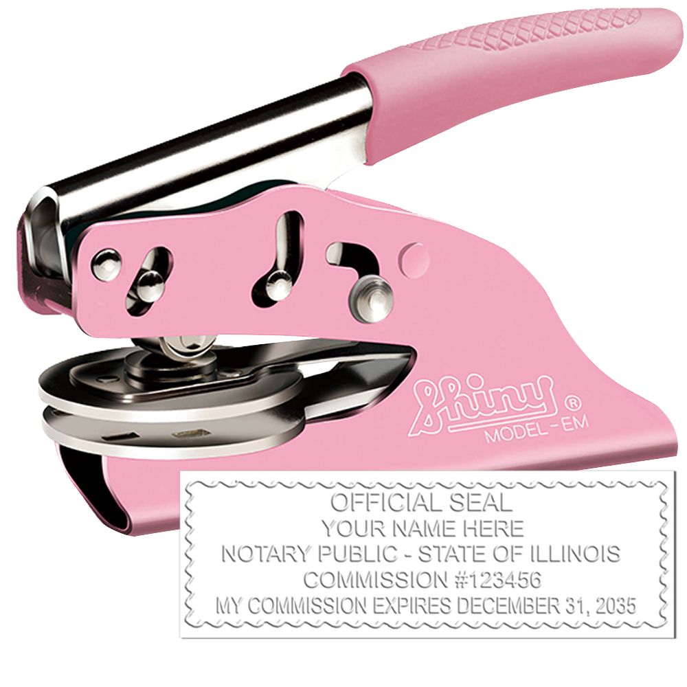 The main image for the Soft Seal Illinois Notary Seal depicting a sample of the imprint and electronic files