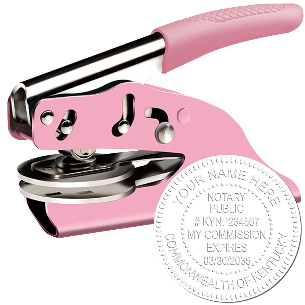 The main image for the Soft Seal Kentucky Notary Seal depicting a sample of the imprint and electronic files