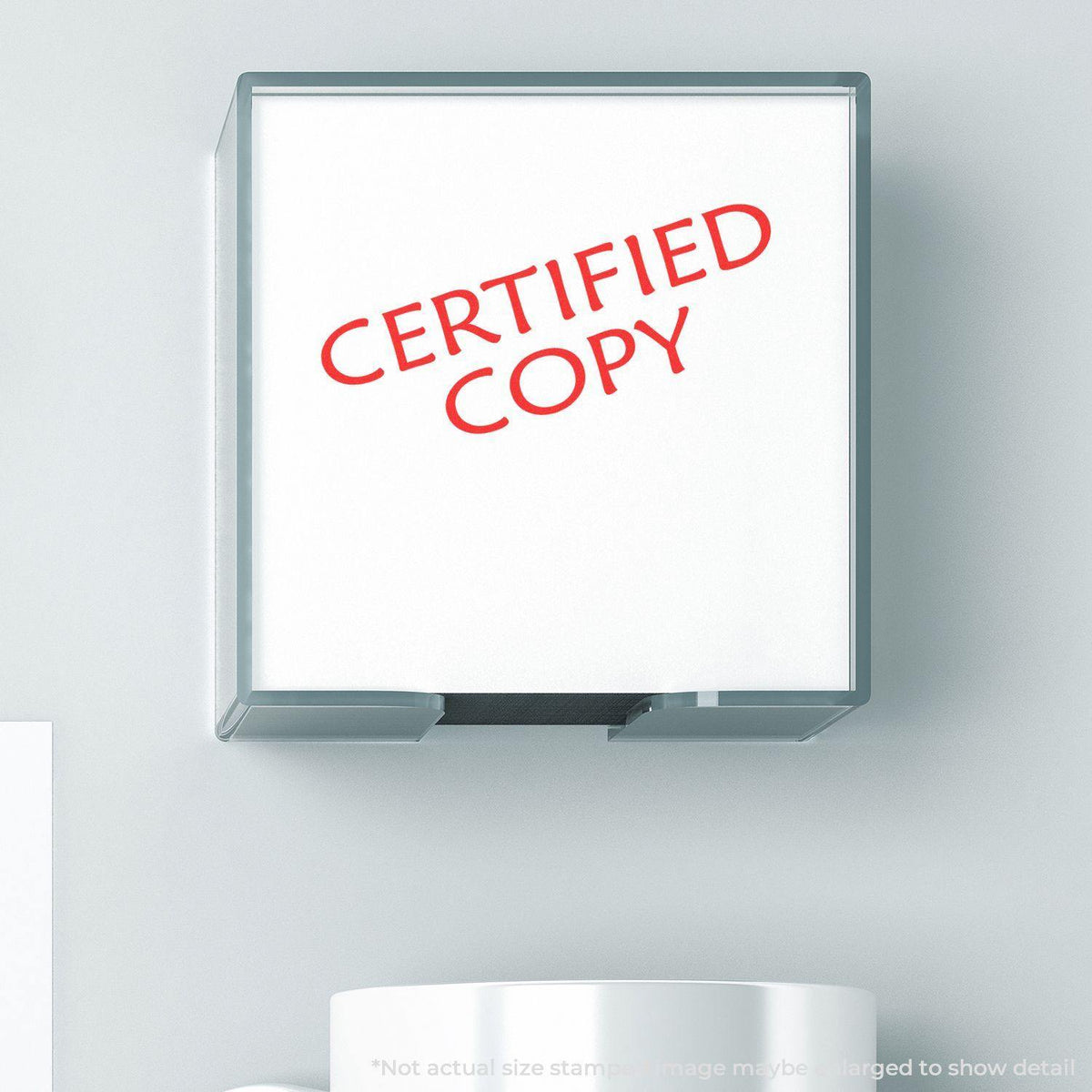 Large Self Inking Certified Copy Stamp In Use Photo