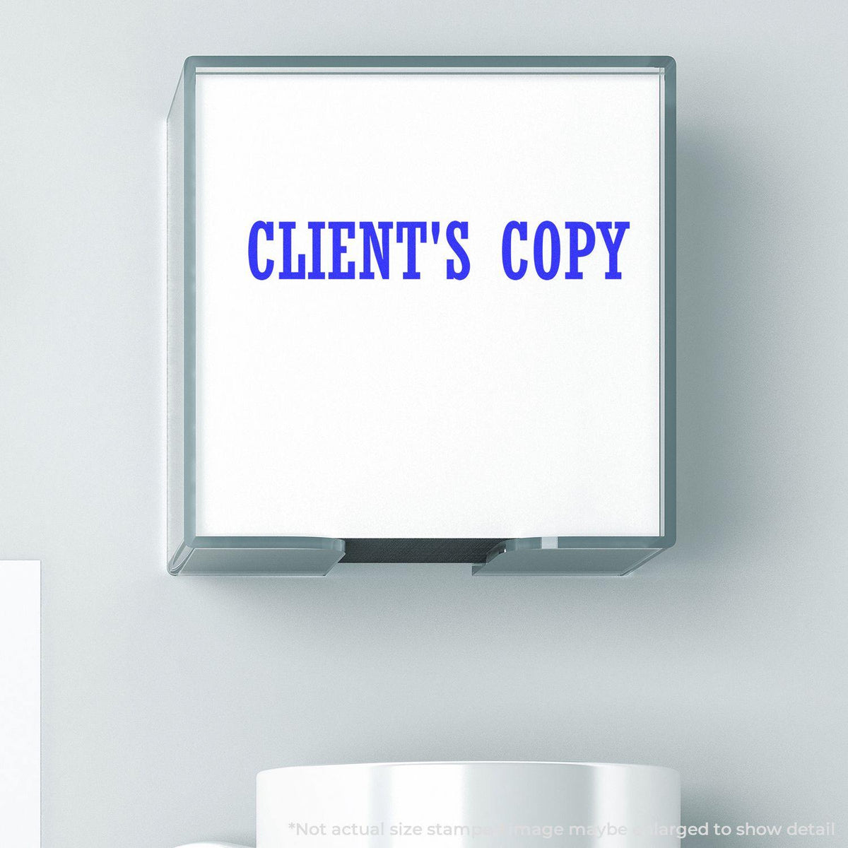Large Self Inking Clients Copy Stamp In Use Photo